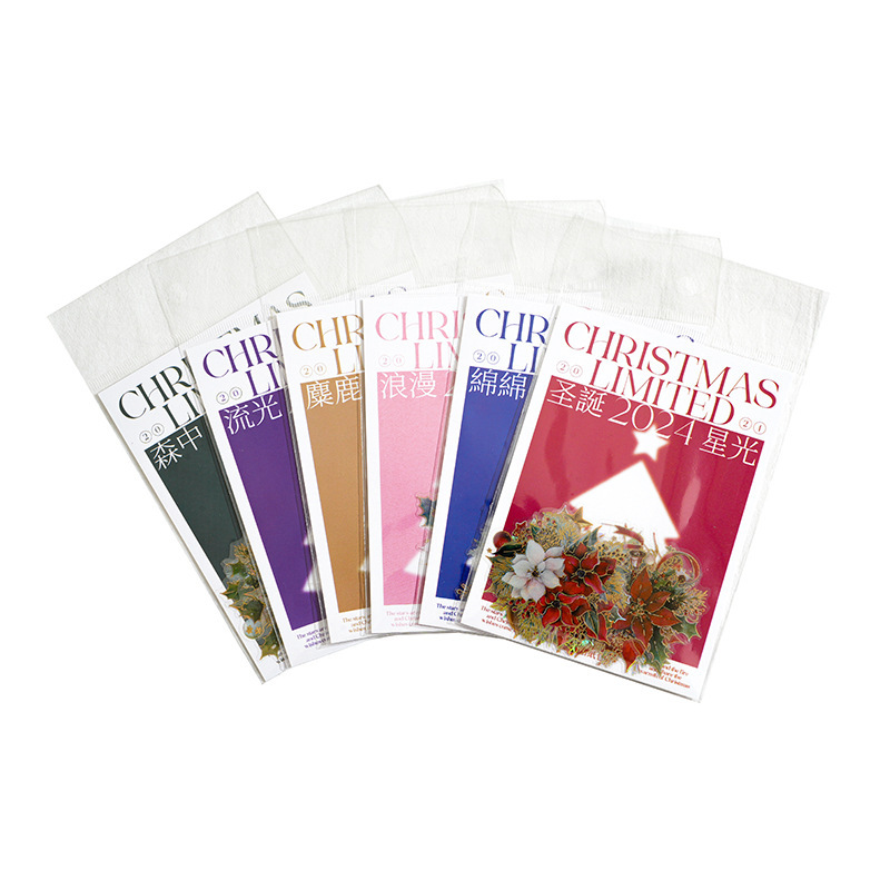 10 Pcs Christmas flower themed PET Sticker