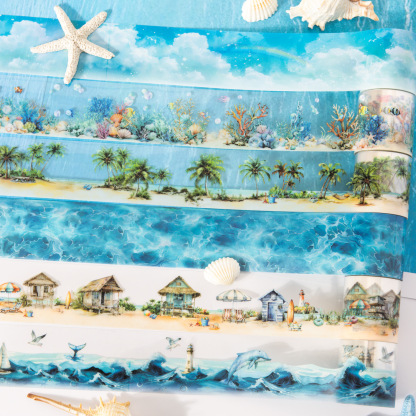 Summer Ocean Theme PET Tape 1.57*78.74 inch