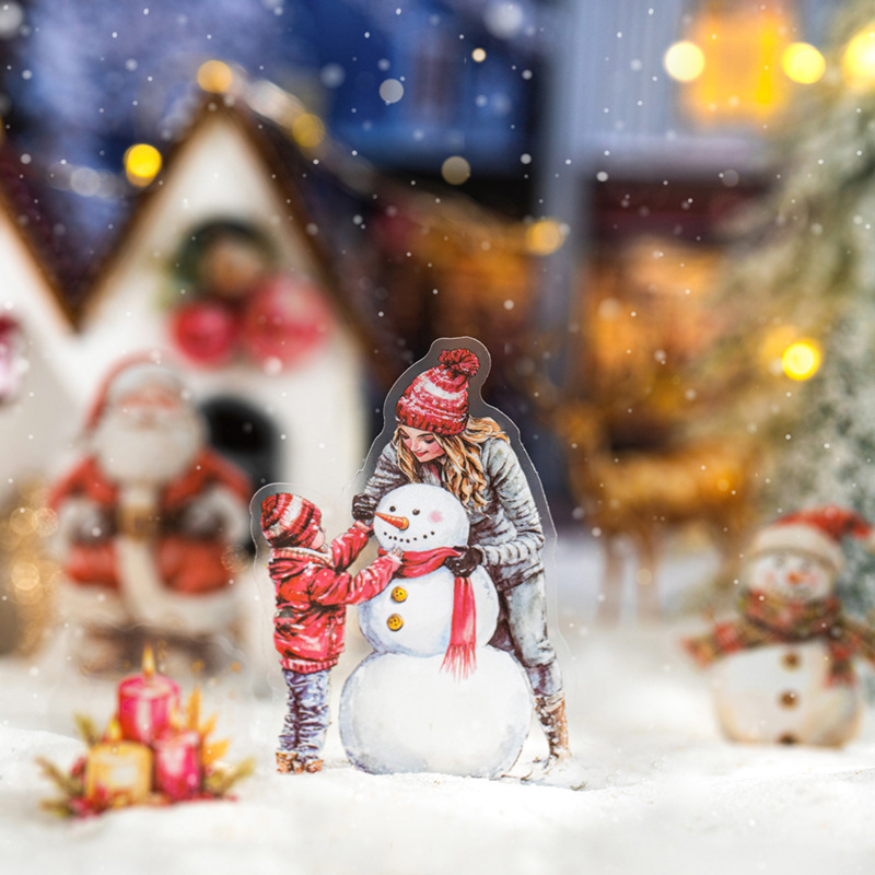 20Pcs/Pack Christmas Themed PET Stickers