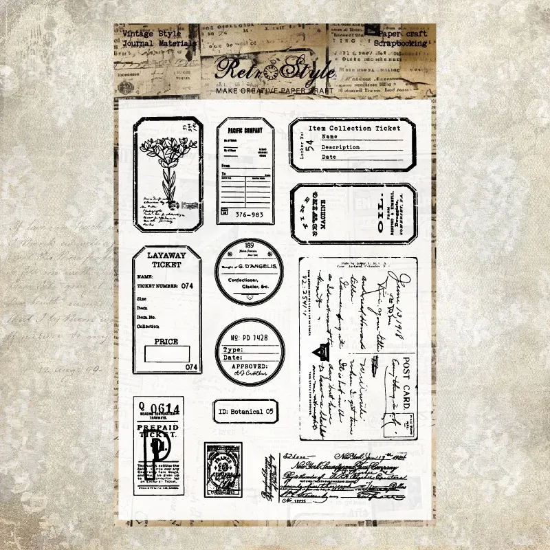 Vintage Clear Silicone Stamps for DIY Scrapbooking Card Making