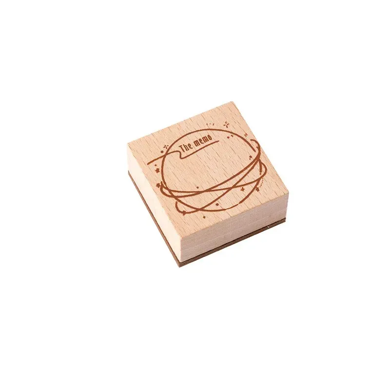 Date week month wooden stamp set