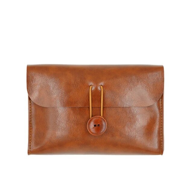 PU leather women's buckle bag box travel storage bag