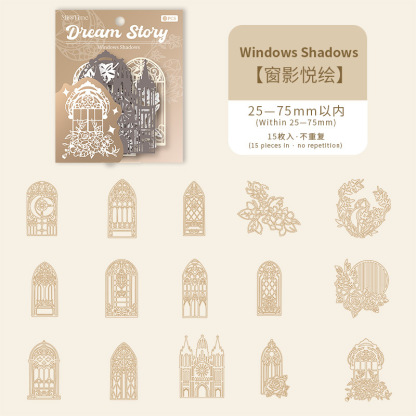 15Pcs/Pack Hollow Flowers Window Butterfly Pre-cut Material Paper
