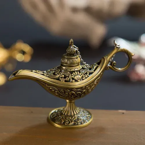 Aladdin Lamp Traditional Hollow Magic Wishing Lamp