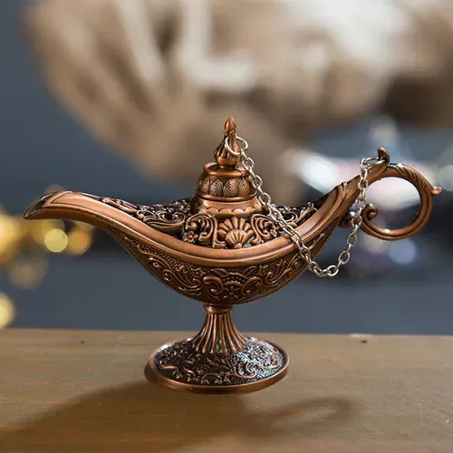 Aladdin Lamp Traditional Hollow Magic Wishing Lamp