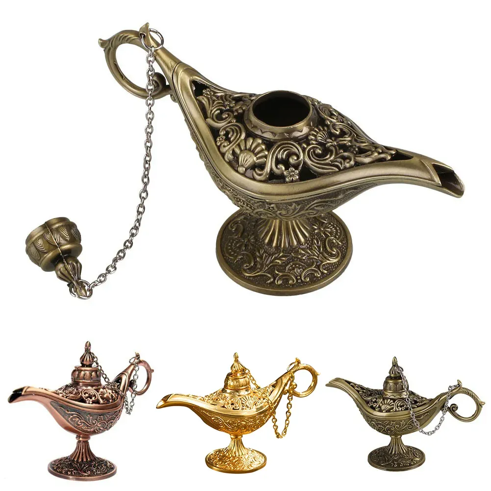 Aladdin Lamp Traditional Hollow Magic Wishing Lamp