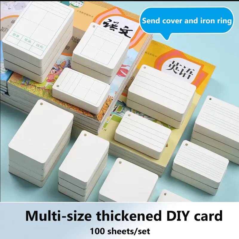 100 Blank card 4 lines 3 grid card Hard word card