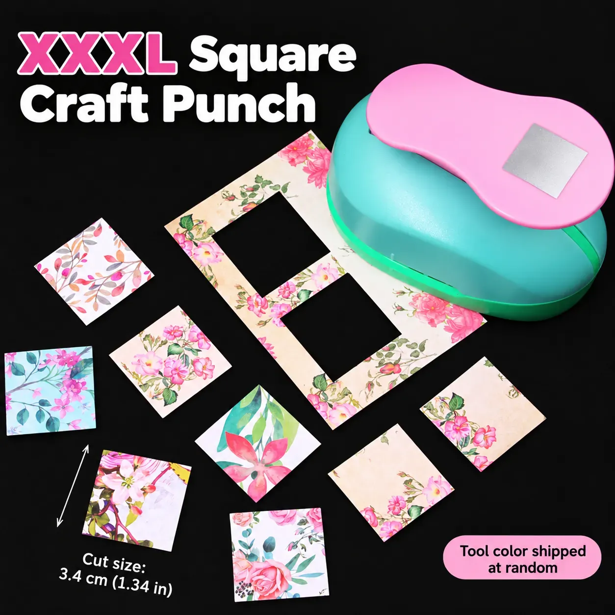 1Pc Craft Tag Frame Paper Punch Tool
