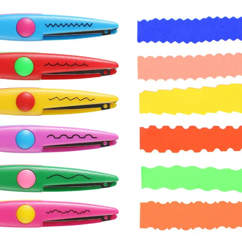 Creative wave pattern lace scissor card DIY paper cutting