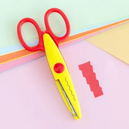Creative wave pattern lace scissor card DIY paper cutting-JournalTale