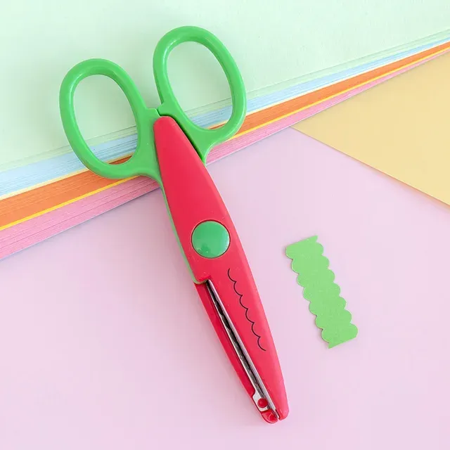 Creative wave pattern lace scissor card DIY paper cutting