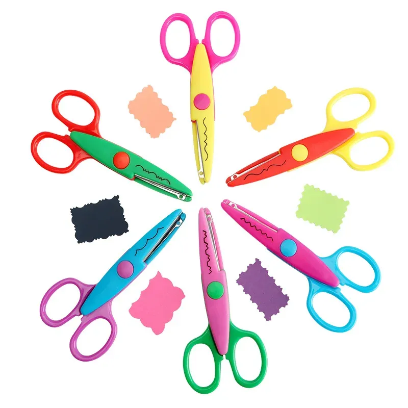 Creative wave pattern lace scissor card DIY paper cutting