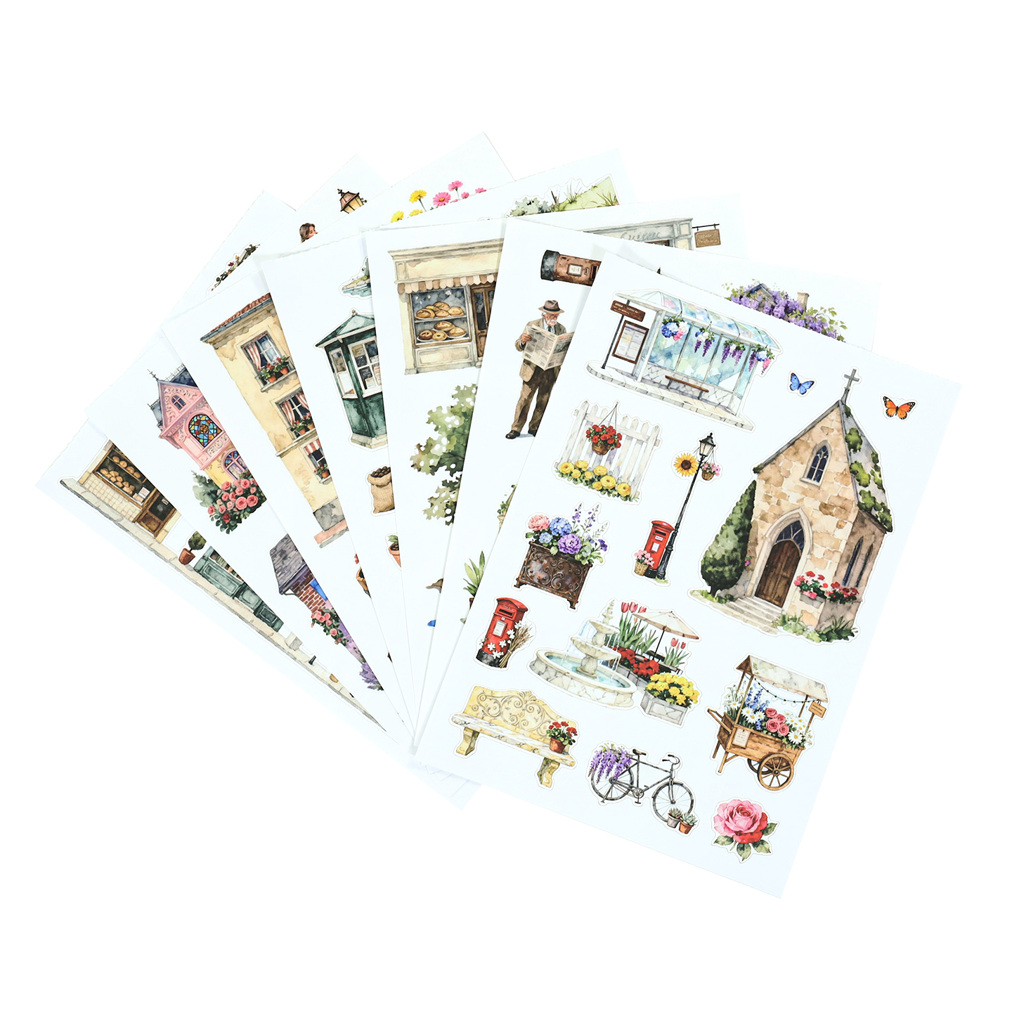 20Sheet/Pack Rural town Elements PET Washi Sticker Book