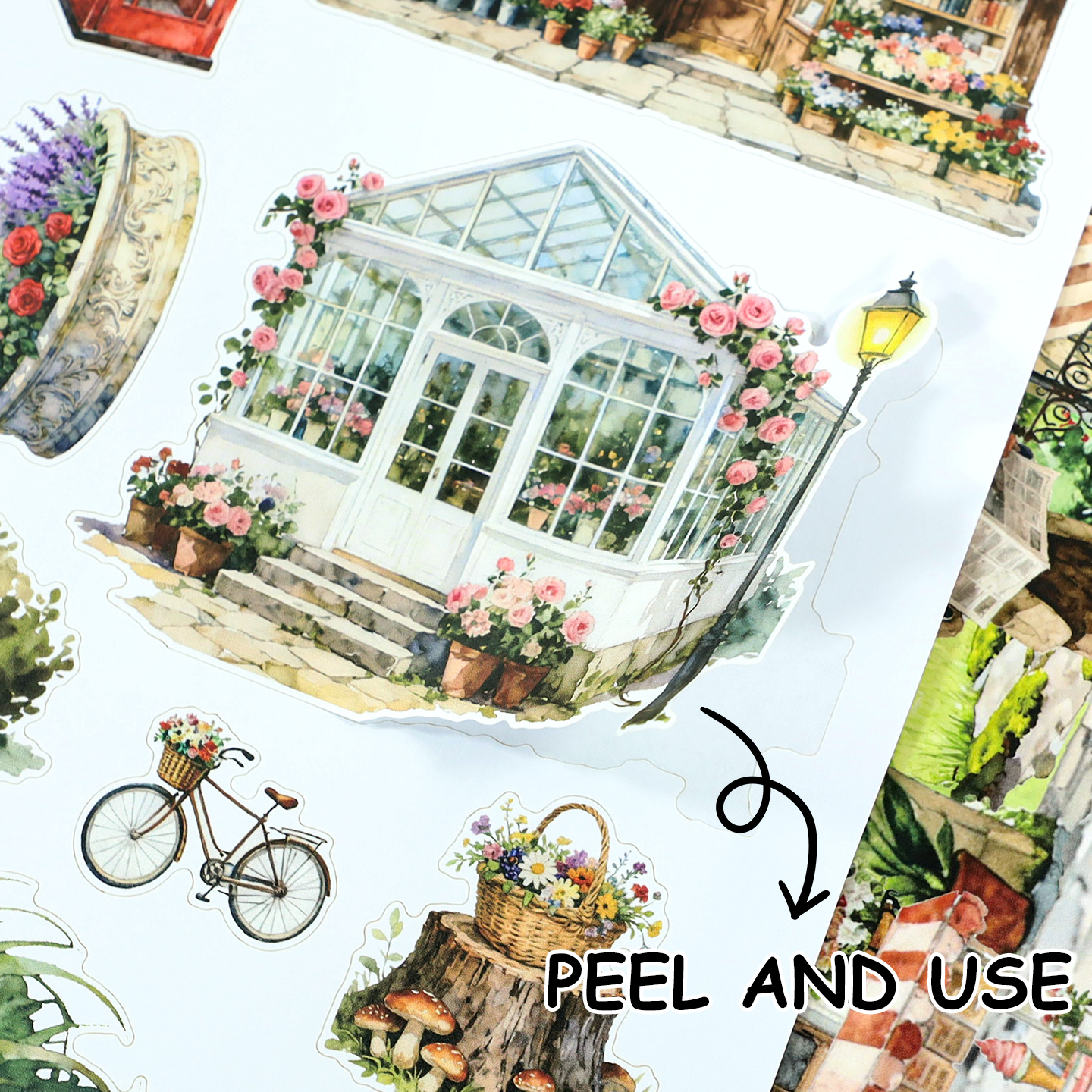 20Sheet/Pack Rural town Elements PET Washi Sticker Book