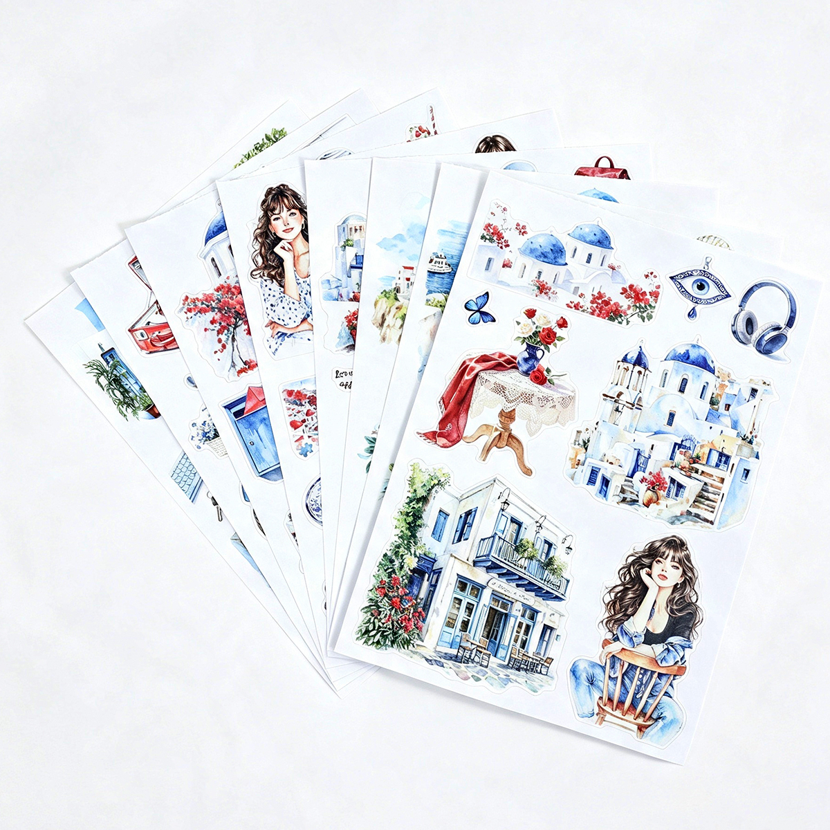 20Sheet/Pack Summer Aegean PET Washi Sticker Book