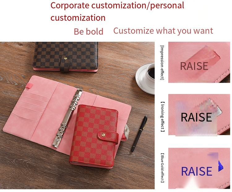 A5 A6 A7 Size PU Leather Binder Bullet Journal art Journaling