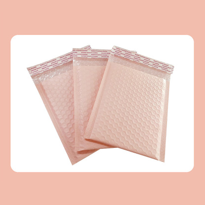 Multi-size pink bubble bags suitable for packaging and express deliver