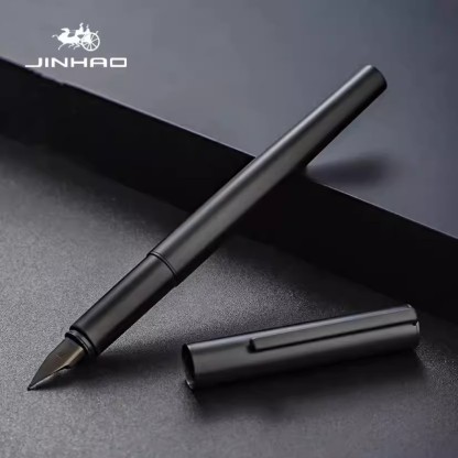 Jinhao 35 Fountain Pen Frosted Black Stainless Steel 3.08MM Ink Pens
