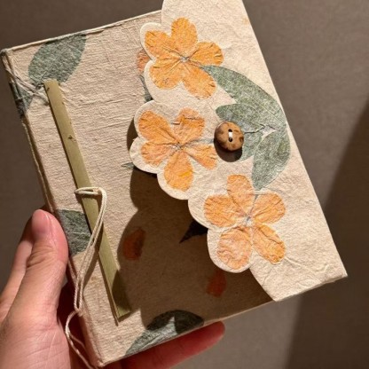 30 Sheets Vintage Botanical Pressed Flower Handmade Journal