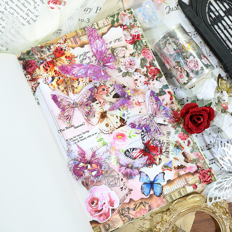 6 Roll/set Flowers Butterfly Theme PET Tape