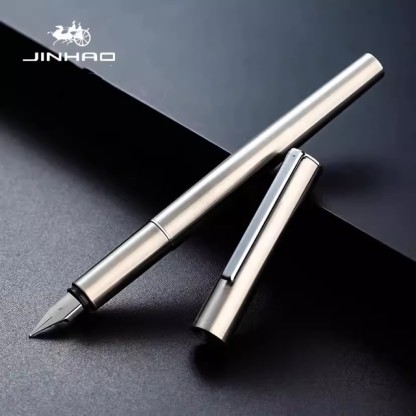 Jinhao 35 Fountain Pen Frosted Black Stainless Steel 3.08MM Ink Pens