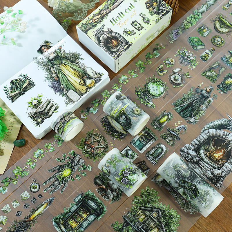 6 Roll/setForest Magic Dragon Theme PET Tape