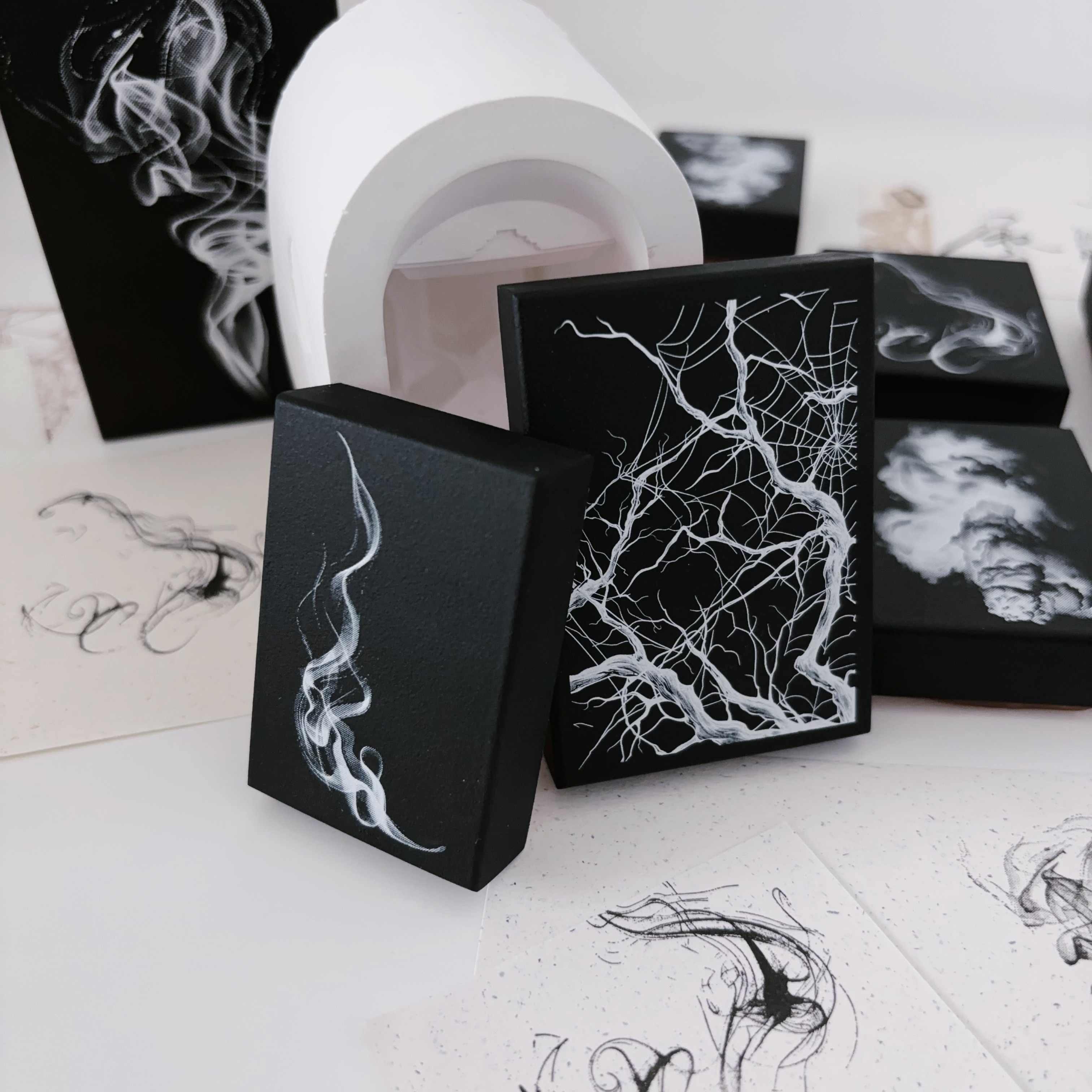 Clouds and Smoke Theme Art Wooden Stamp