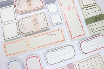 100Pcs/Pack Vintage Journaling Frame Memopads