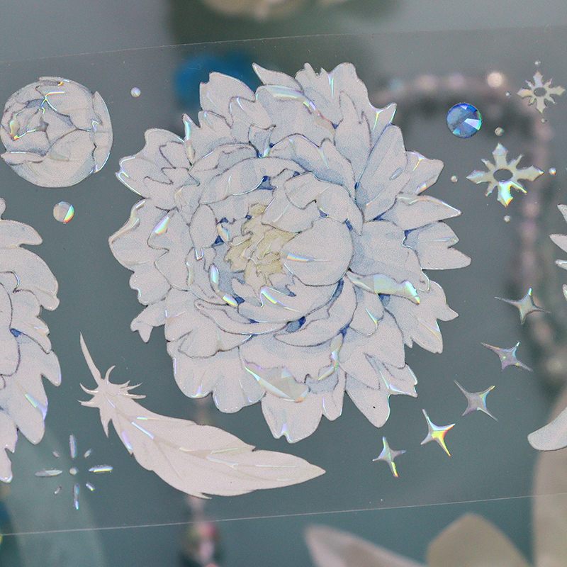 OKMT Studio 60mm/5M Light white Flowers PET Tape