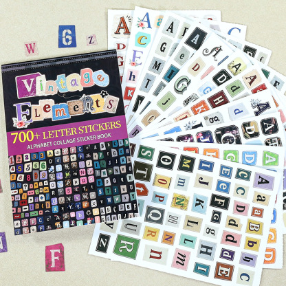 20Sheet/Pack Text Collage PET Washi Sticker Book