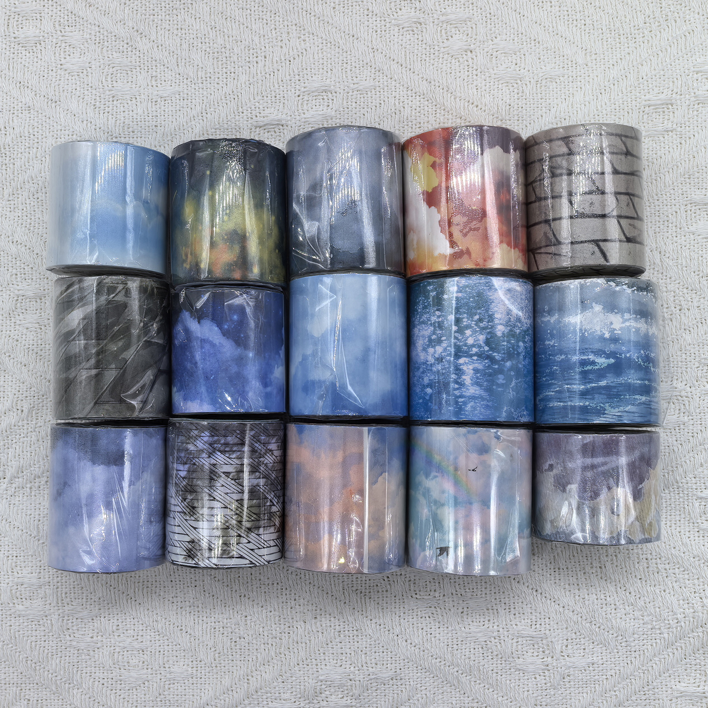 OKMT Studio 40mm/3M Water Ripples Floor Tiles Textures Sky Clouds Stars PET Tape