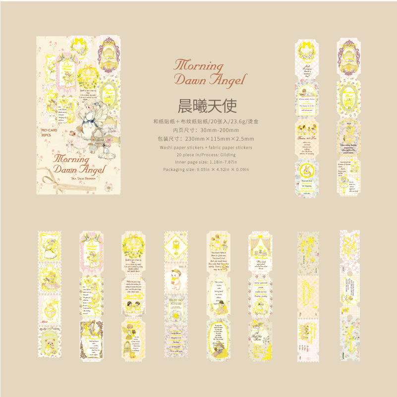 20Pcs/Pack Retro Bill Alice Long Stickers