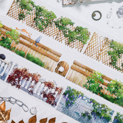 Daxiangjun Studio Ancient Style Fence Garden PET Tape 1.97*196.85 inch