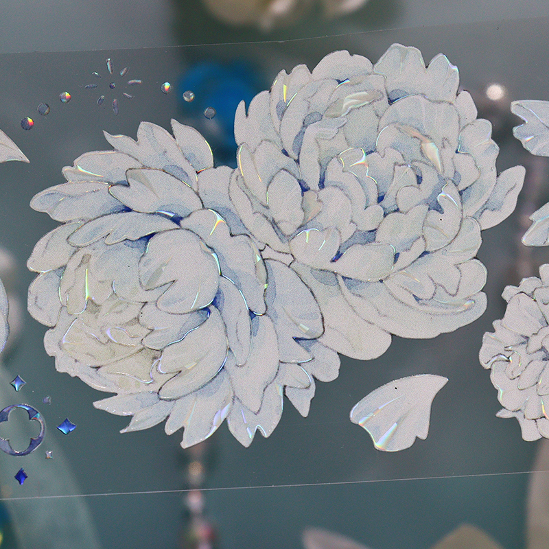 OKMT Studio 60mm/5M Light white Flowers PET Tape