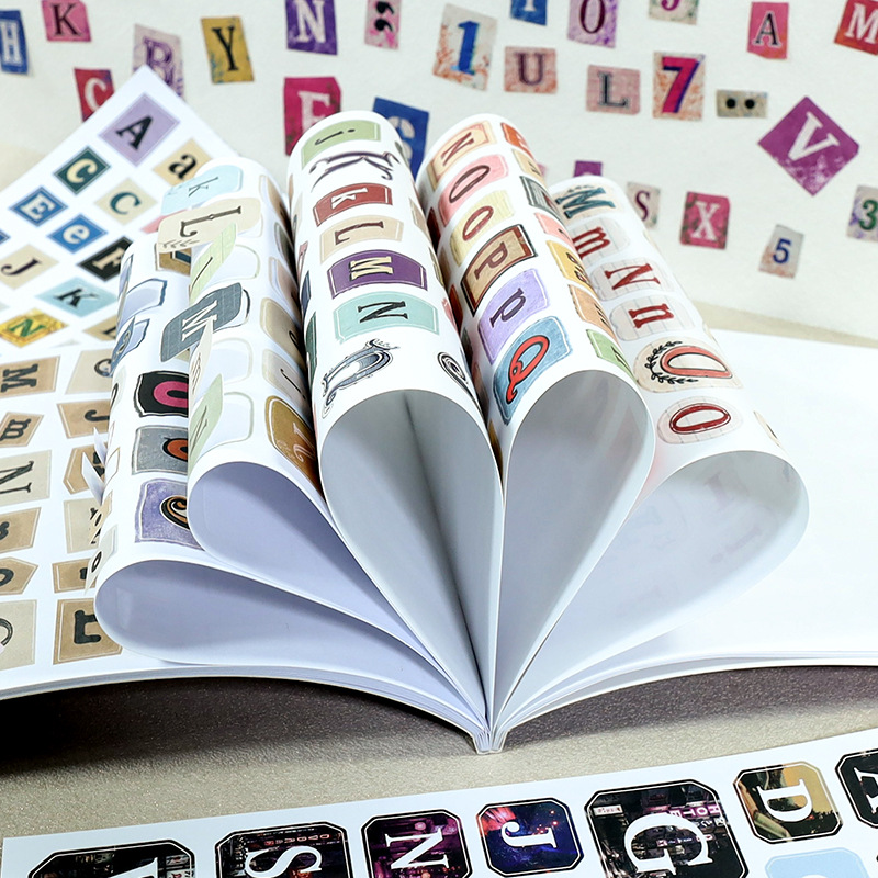 20Sheet/Pack Text Collage PET Washi Sticker Book