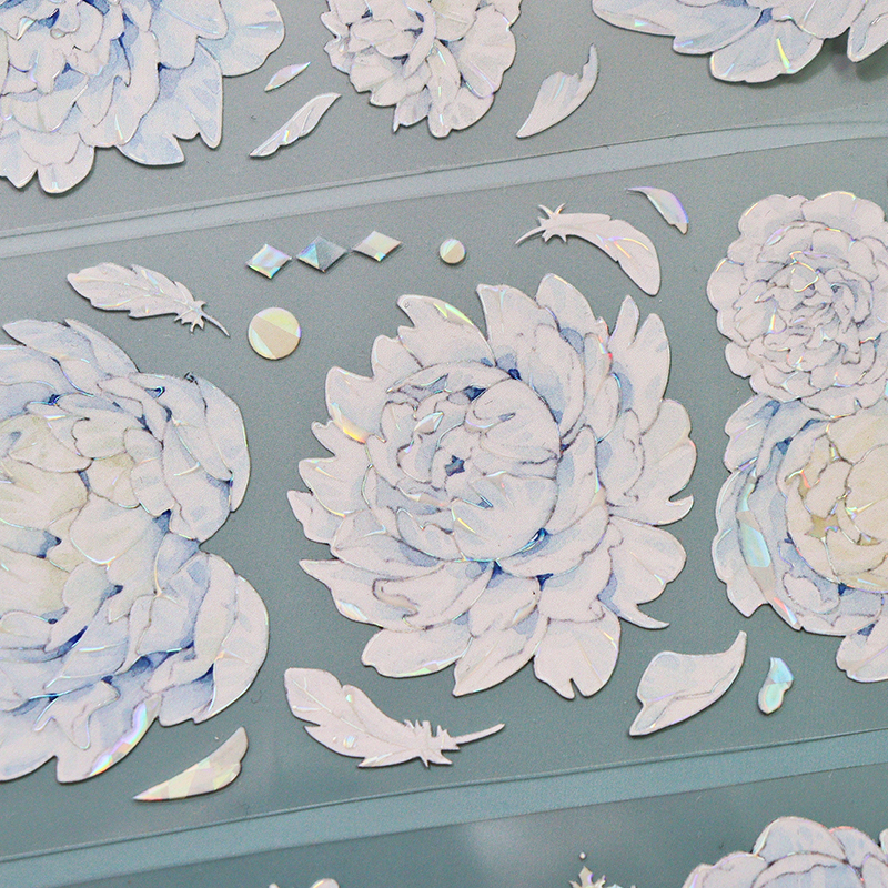OKMT Studio 60mm/5M Light white Flowers PET Tape
