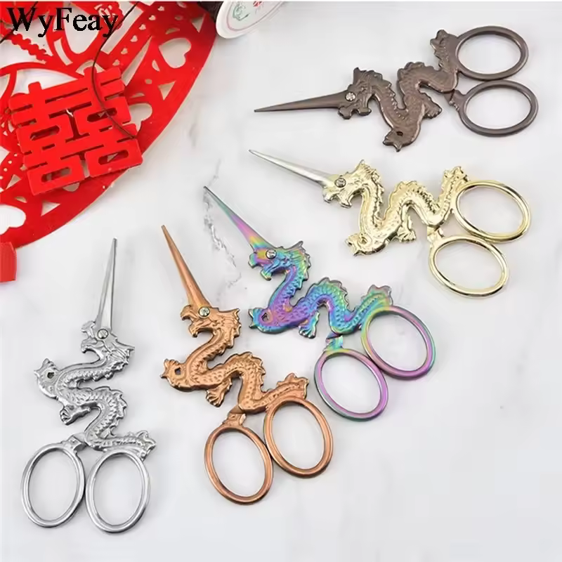 Dragon Horse Snake Shape Craft Scissors