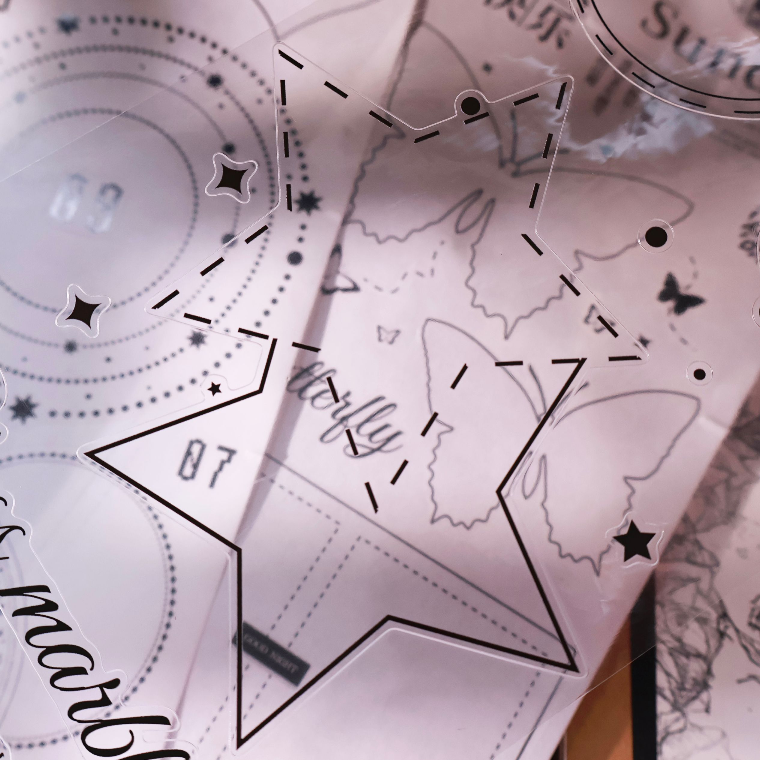 YIER Studio Die-Cut Base Frame Washi PET Tape 125mm*500cm