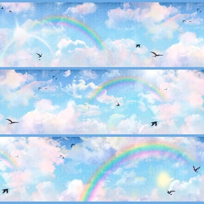 OKMT Studio 40mm/3M Water Ripples Floor Tiles Textures Sky Clouds Stars PET Tape