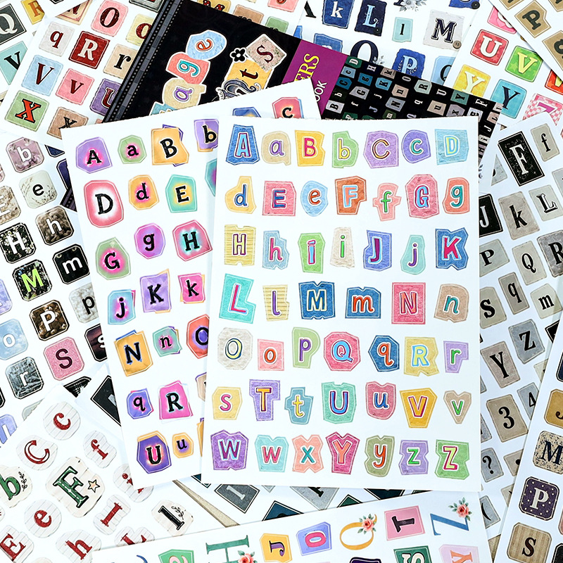 20Sheet/Pack Text Collage PET Washi Sticker Book