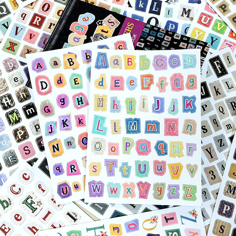 20Sheet/Pack Text Collage PET Washi Sticker Book
