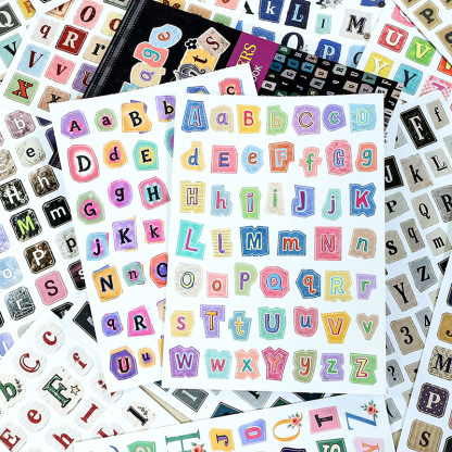 20Sheet/Pack Text Collage PET Washi Sticker Book