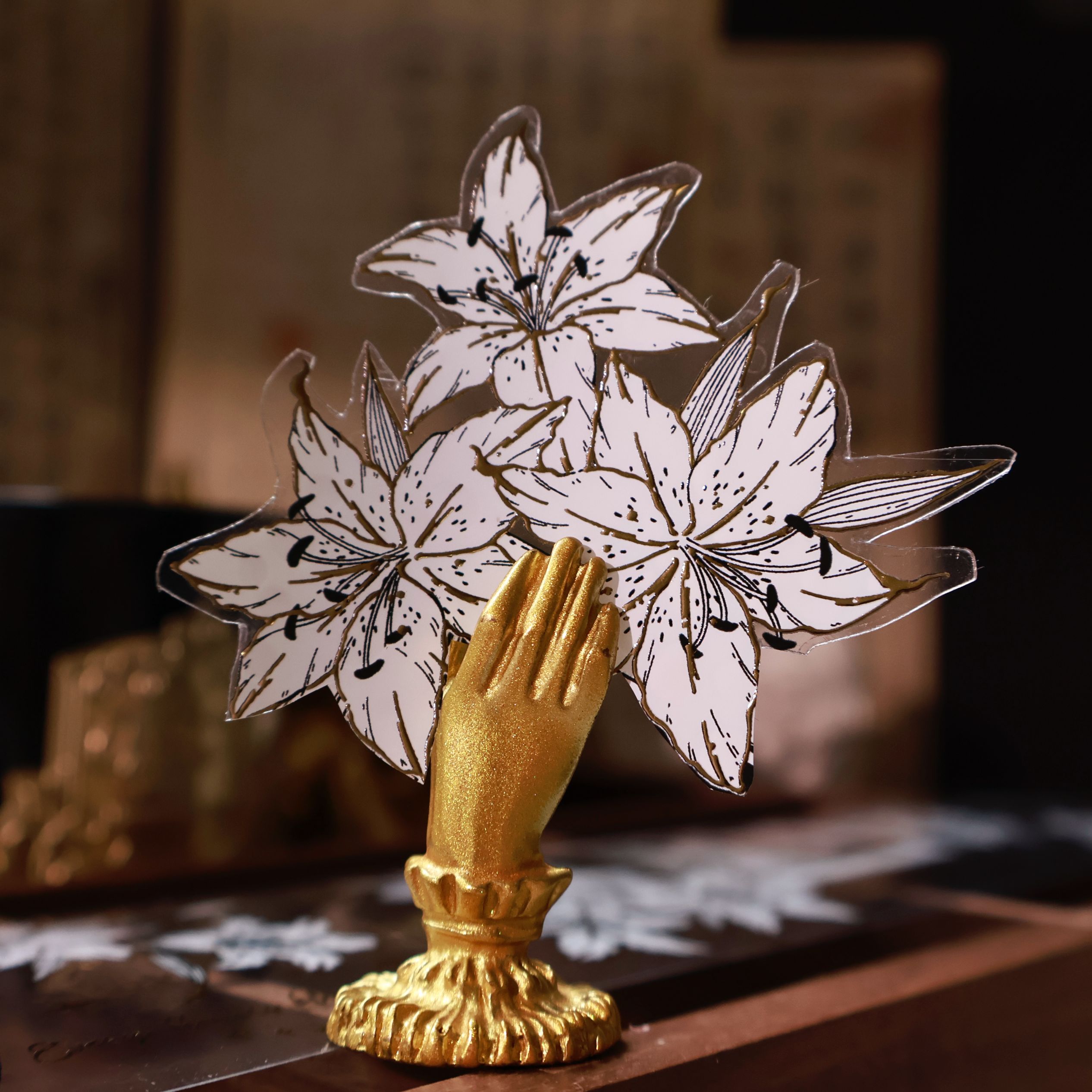 YIER Studio Lily Flower Window Washi PET Tape 2.36*196.85 inch