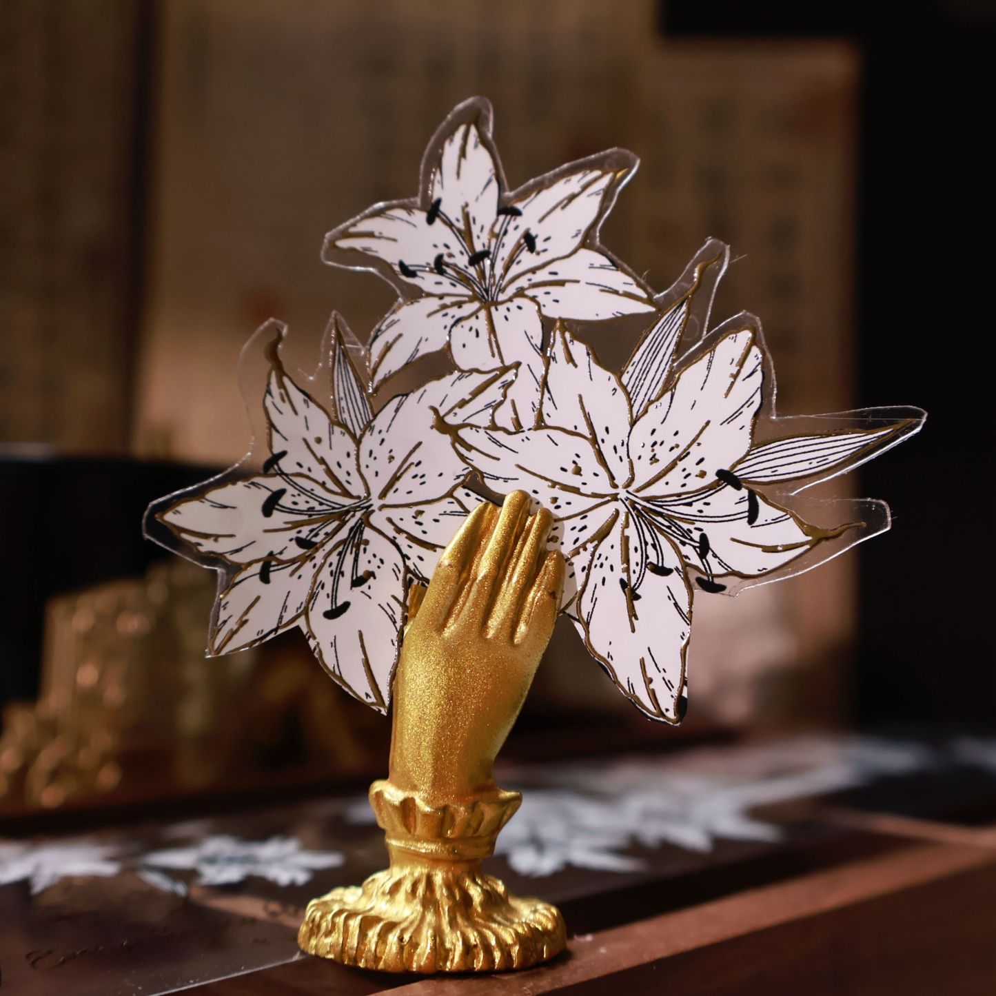 YIER Studio Lily Flower Window Washi PET Tape 2.36*196.85 inch