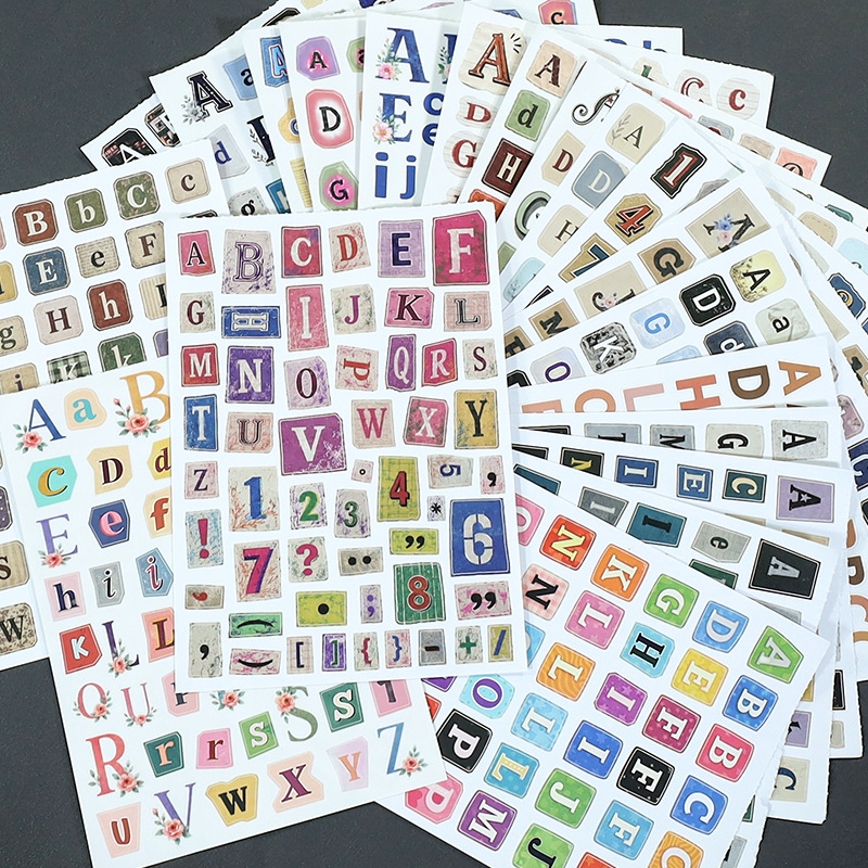 20Sheet/Pack Text Collage PET Washi Sticker Book