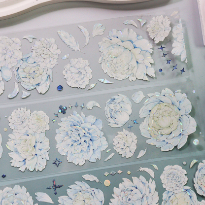 OKMT Studio 60mm/5M Light white Flowers PET Tape