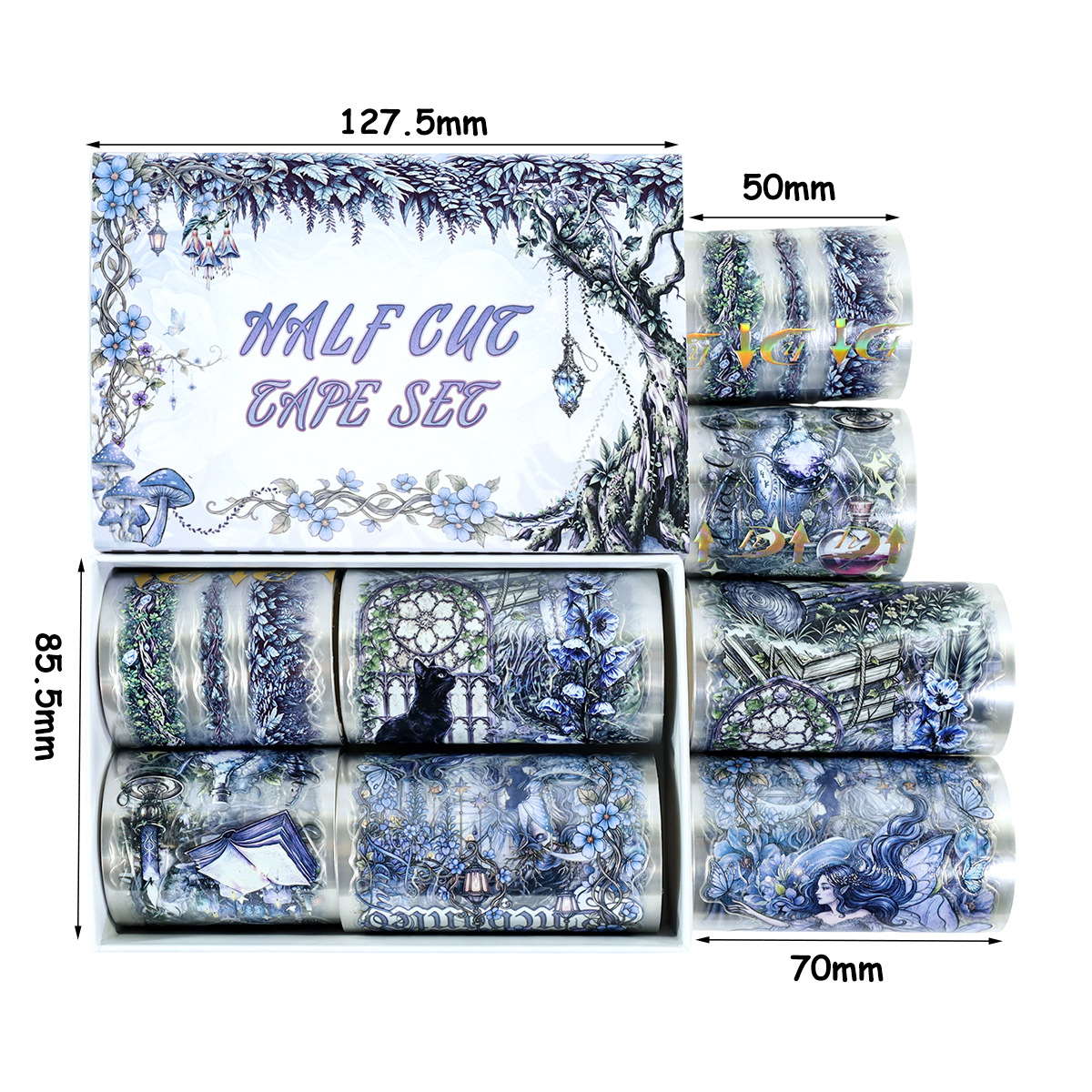 4-roll/set Autumn Magical Fairy-Tale Garden PET tape set Multiple Designs