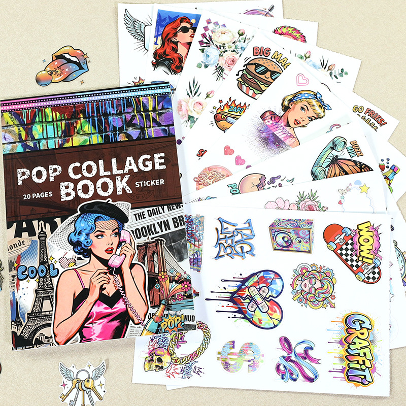 20Sheet/Pack Pop Art PET Washi Sticker Book