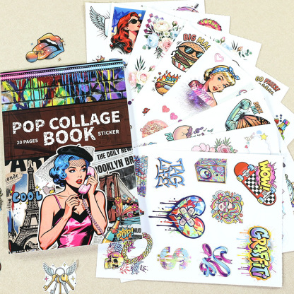 20Sheet/Pack Pop Art PET Washi Sticker Book