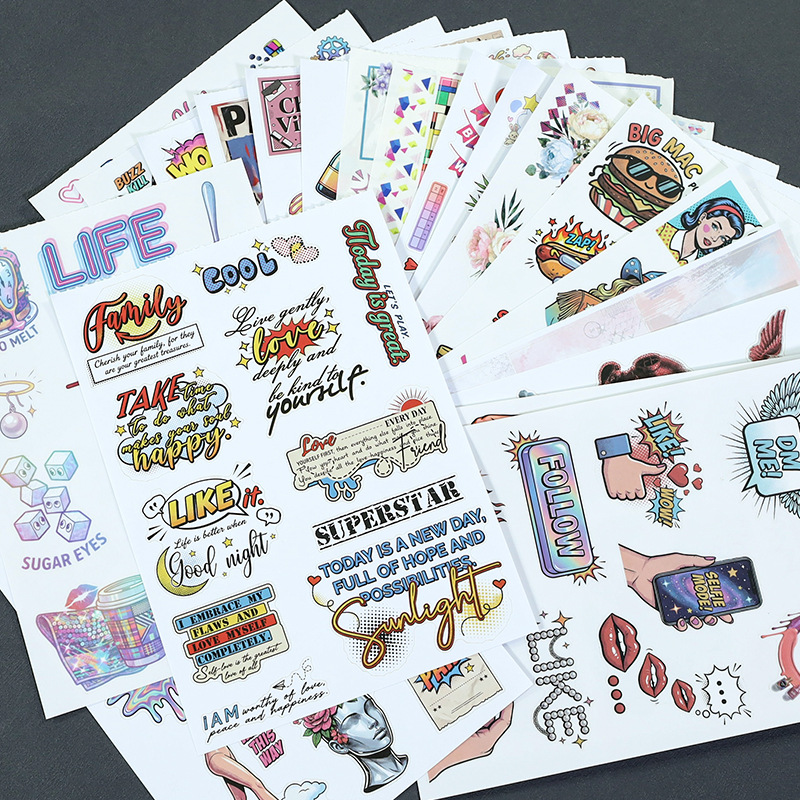 20Sheet/Pack Pop Art PET Washi Sticker Book